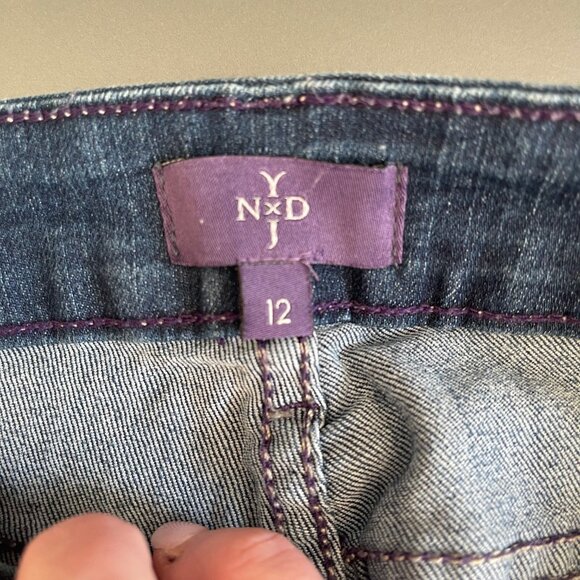 NYDJ Lorena Stretch Boyfriend Cropped Jeans, Size 12 - Picture 5 of 5